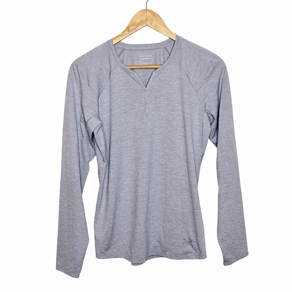 Arc'teryx Kadem Henley Thermal Base Layer Top Purple Womens Small Long Sleeve
